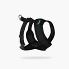 Black Comfort X harness shown at an angled view