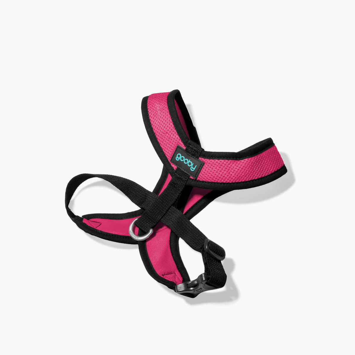 Flamingo Pink Comfort X harness shown at an angle on a white background