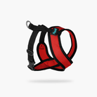 Red Comfort X harness shown at an angled view