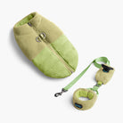 Avocado sherpa puffer vest matching set with leash and harness